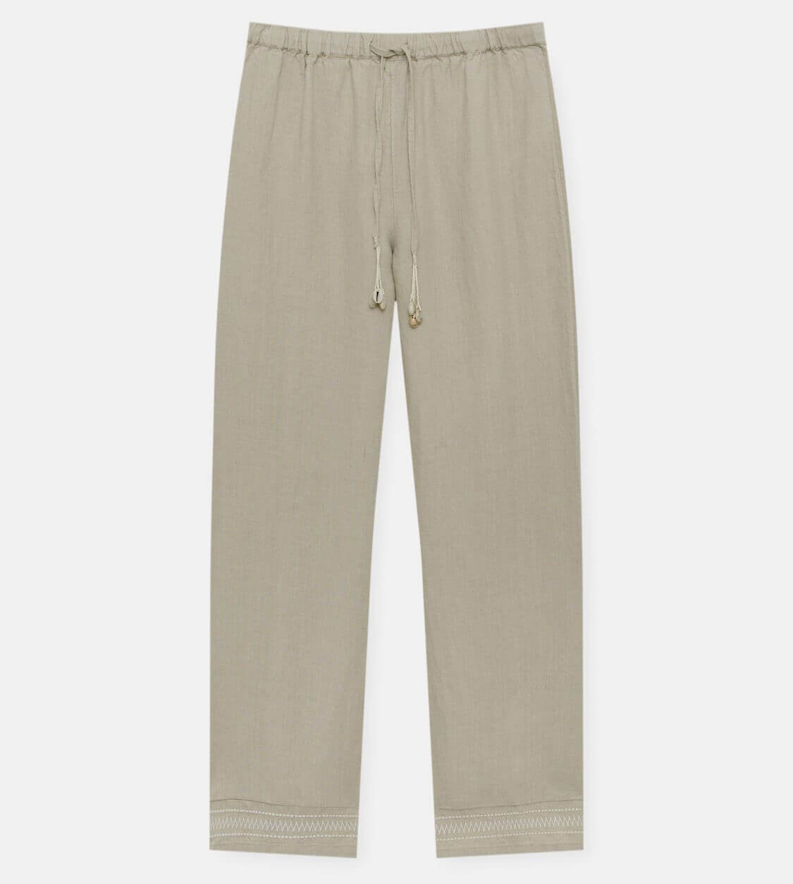 

Льняные брюки свободного покроя Pull&Bear, песочный