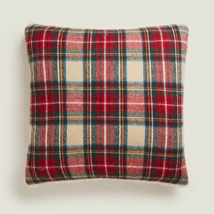 

Чехол на подушку Zara Home Check Christmas, красный