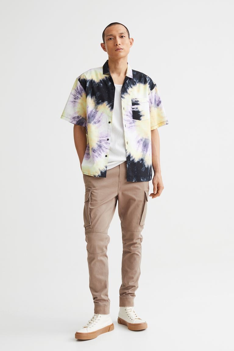 

Джоггеры Skinny Fit карго H&M, бежевый