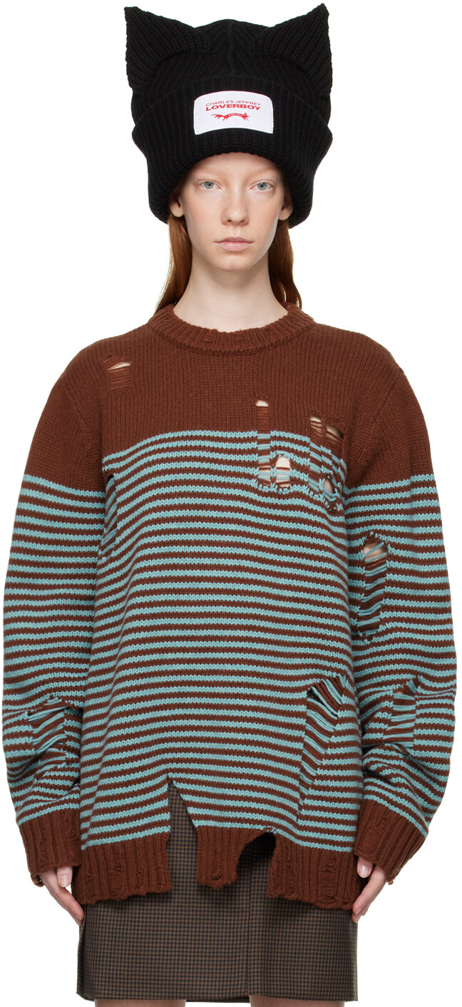 

Коричневый свитер Mega Shred Charles Jeffrey Loverboy