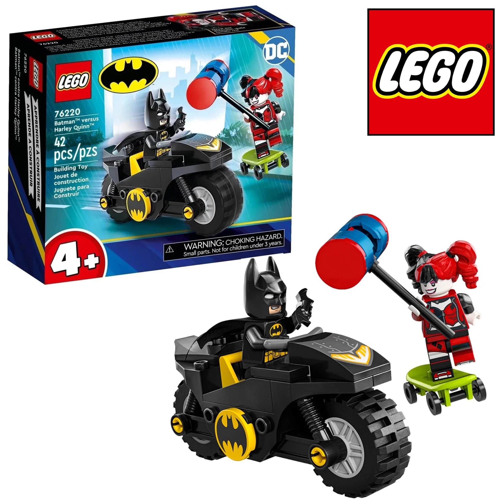 наклейка патч для одежды dc super friends харли квин 1 Конструктор LEGO Building Blocks Super Heroes 76220 Batman Duel Harry Quinn, 42 детали