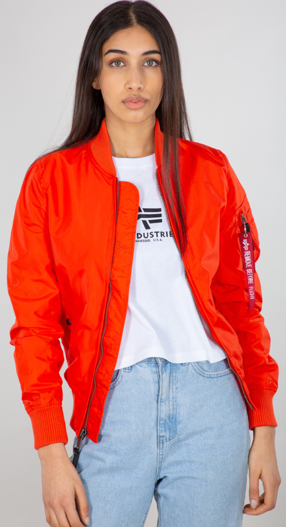 Куртка Alpha Industries MA-1 TT женская, оранжевая