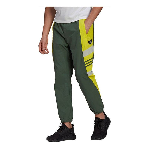 Спортивные штаны Adidas Ub Pnt Wv Cb Contrast Color Stitching Casual Sports Long Pants Green, Зеленый