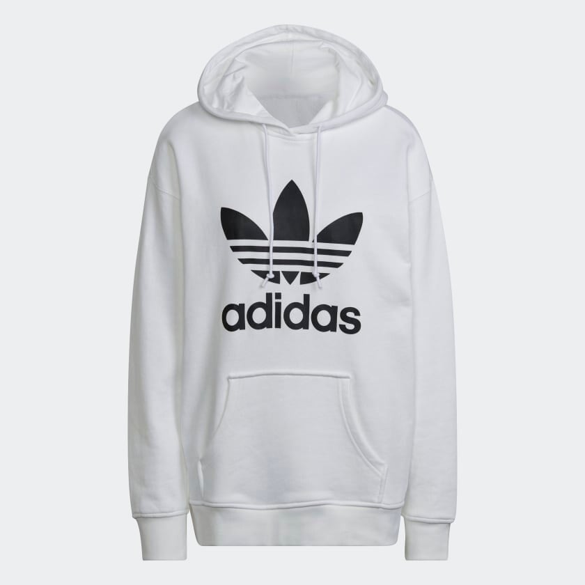 

Худи adidas Adicolor Trefoil, белый/черный