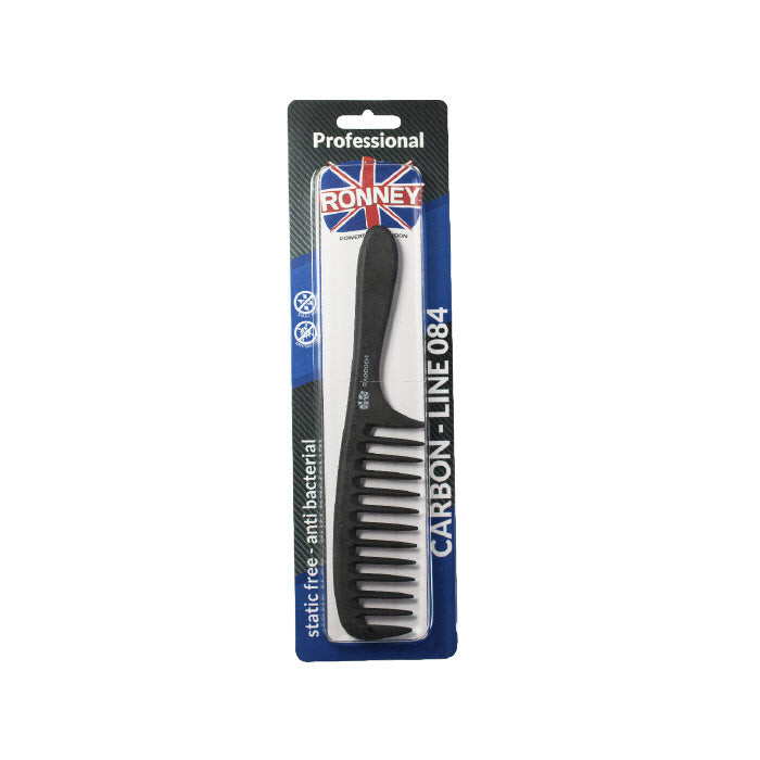 

Ronney Профессиональный гребень для волос Carbon Comb Line 084 L205мм