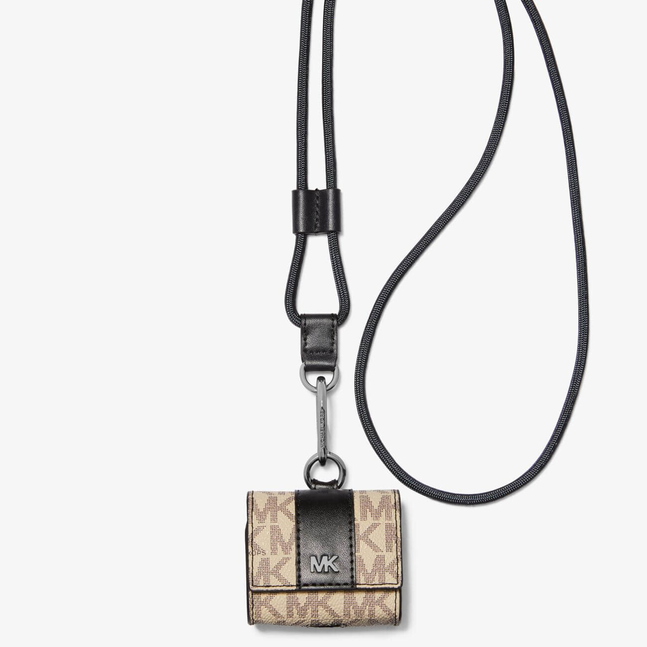 

Чехол Michael Kors Hudson Logo Lanyard для Apple Airpods Pro, бежевый/коричневый