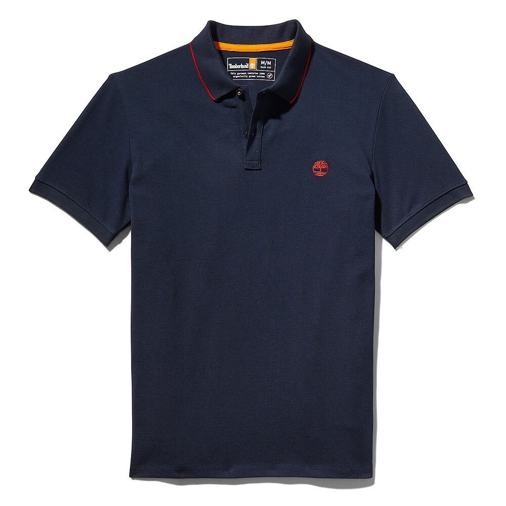 

Поло с коротким рукавом Timberland Millers River Collar Print, синий