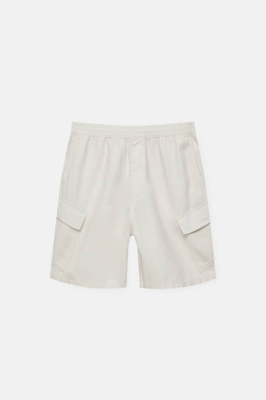 

Шорты Pull&Bear Rustic Cargo Bermuda, белый