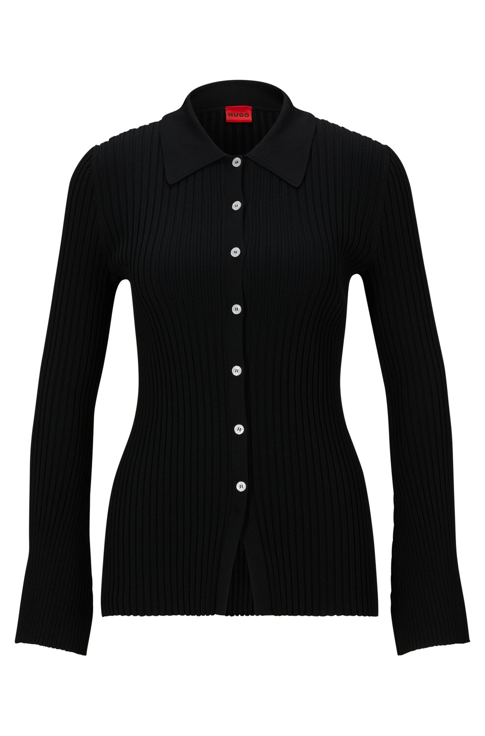 

Кардиган Hugo Slim-fit With Ribbed Structure, черный