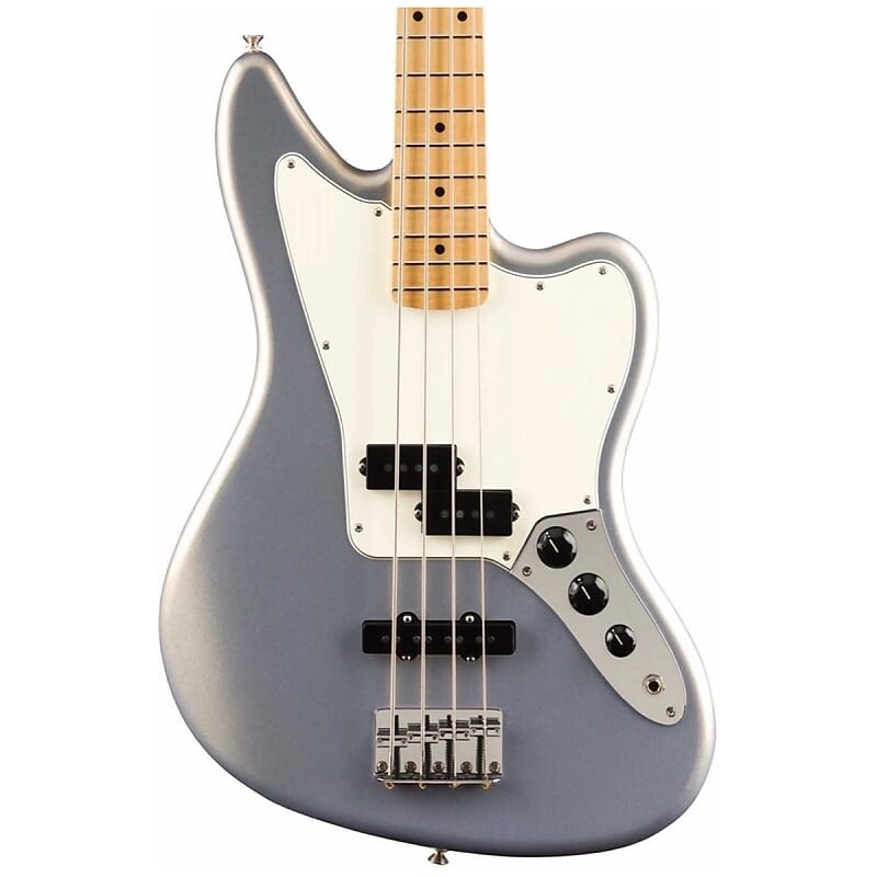 

Fender Player Jaguar Electric Bass, кленовый гриф, серебристый