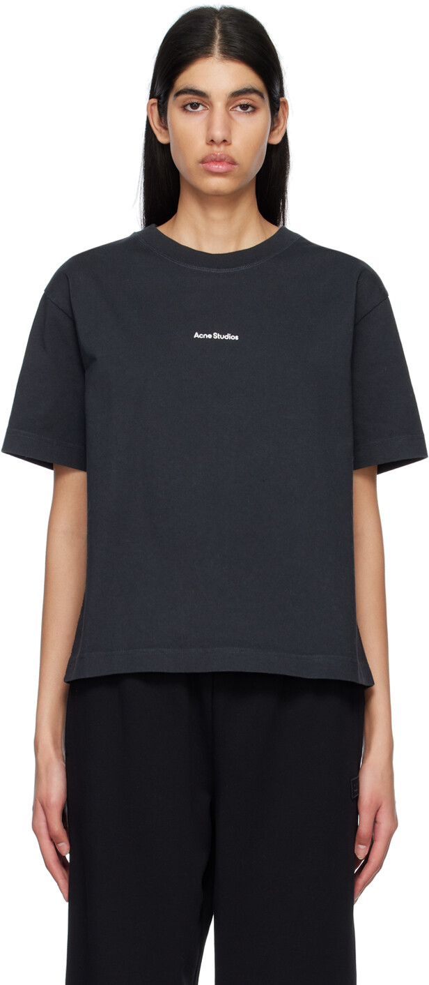 

Черная футболка с принтом Acne Studios, Черный