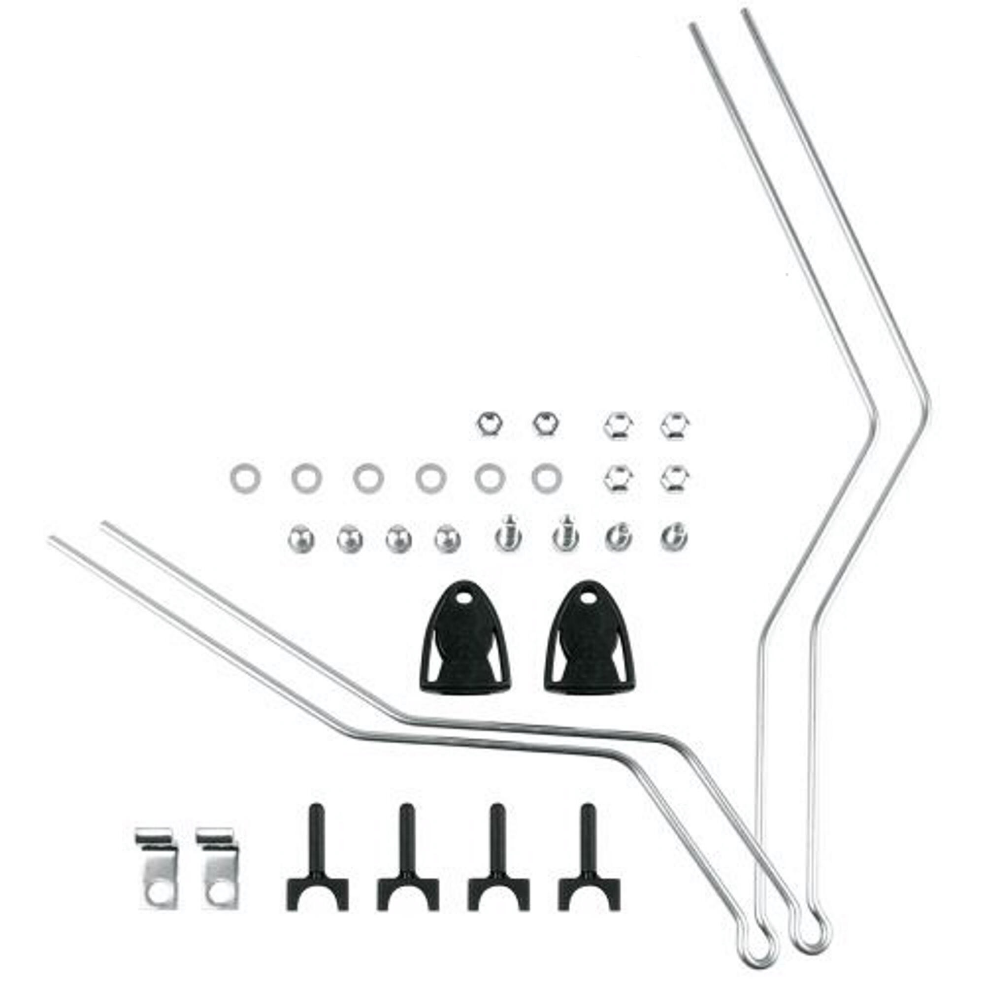 Комплект распорок переднего колеса SKS для амортизационных вилок Suntour, серебристо-черный