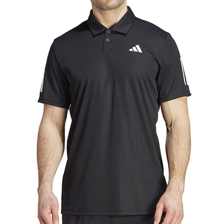 Футболка поло adidas Official Summer Men's Tennis Sport Tops Training Casual, черный/белый