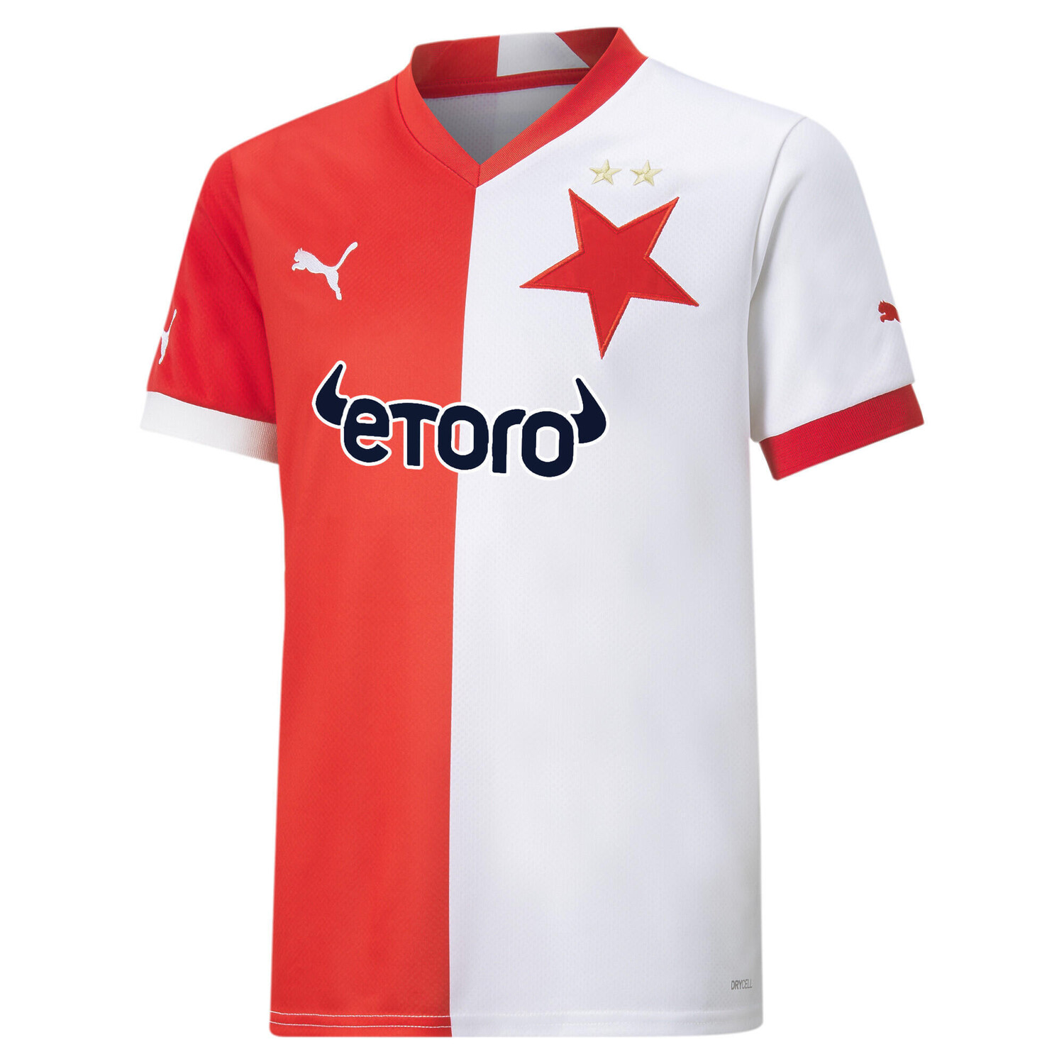 

SK Slavia Praga 22/23 Домашняя молодежная рубашка PUMA, Бело-красный