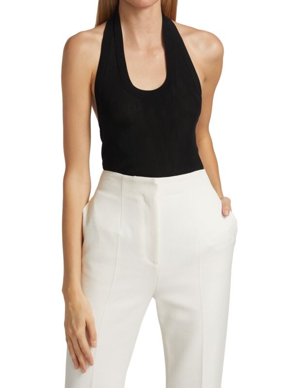 

Топ Halston Annalize с лямкой на шее, черный