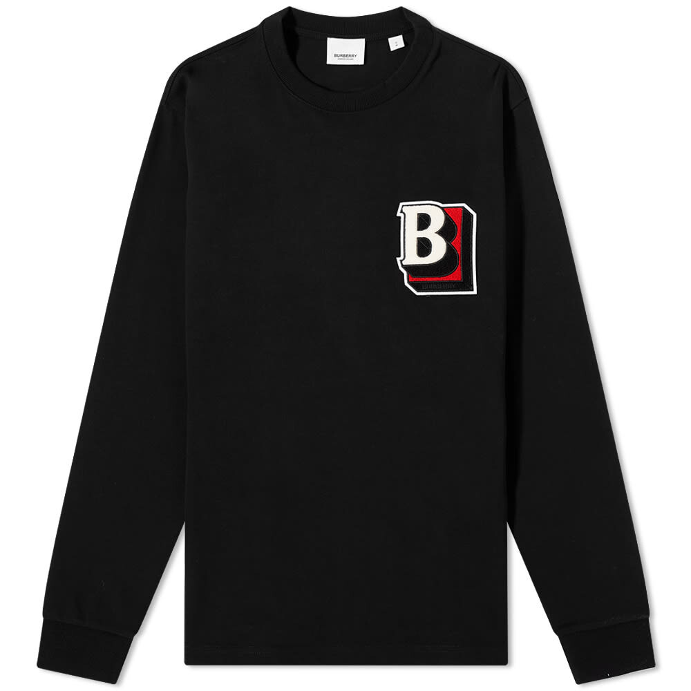 

Футболка Burberry Long Sleeve Elliott B Top, Черный