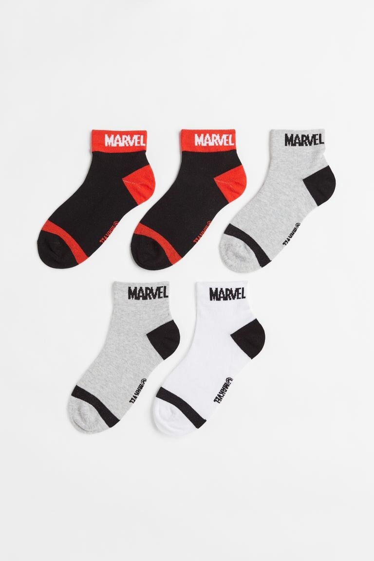 

Жаккардовые носки 5 пар H&M Marvel, черный