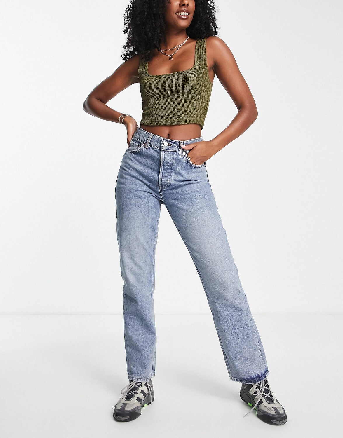 

Выбеленные джинсы Topshop Dad