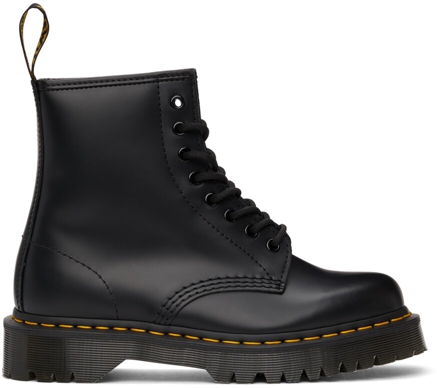 

Черные гладкие ботинки на платформе Bex Dr. Martens