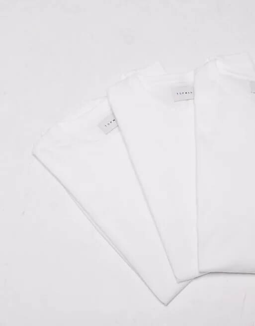 

Набор футболок Topman Classic Fit T-shirt, 3 предмета, белый