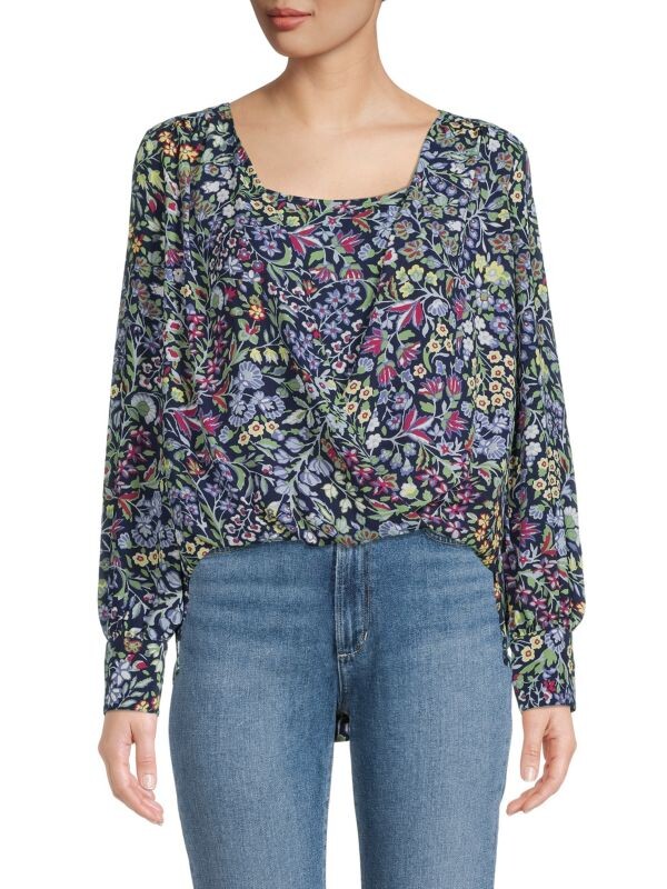 

Топ Цветочный BCBGMAXAZRIA, navy