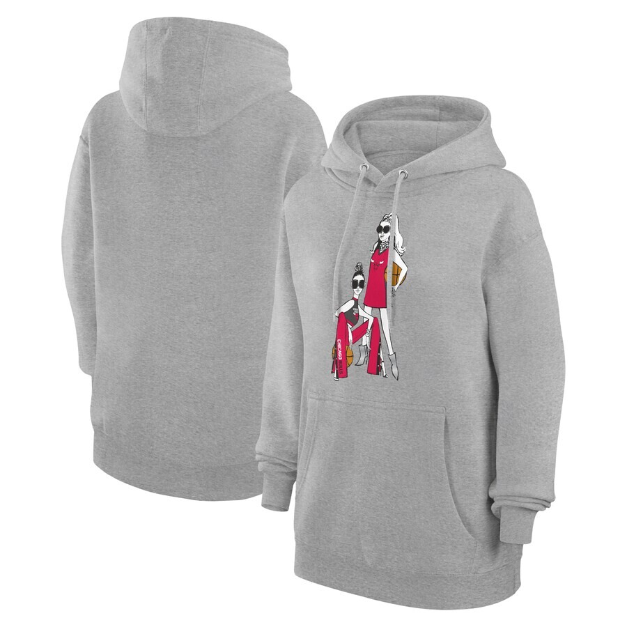 

Пуловер с капюшоном G-III 4Her by Carl Banks Chicago Bulls, серый