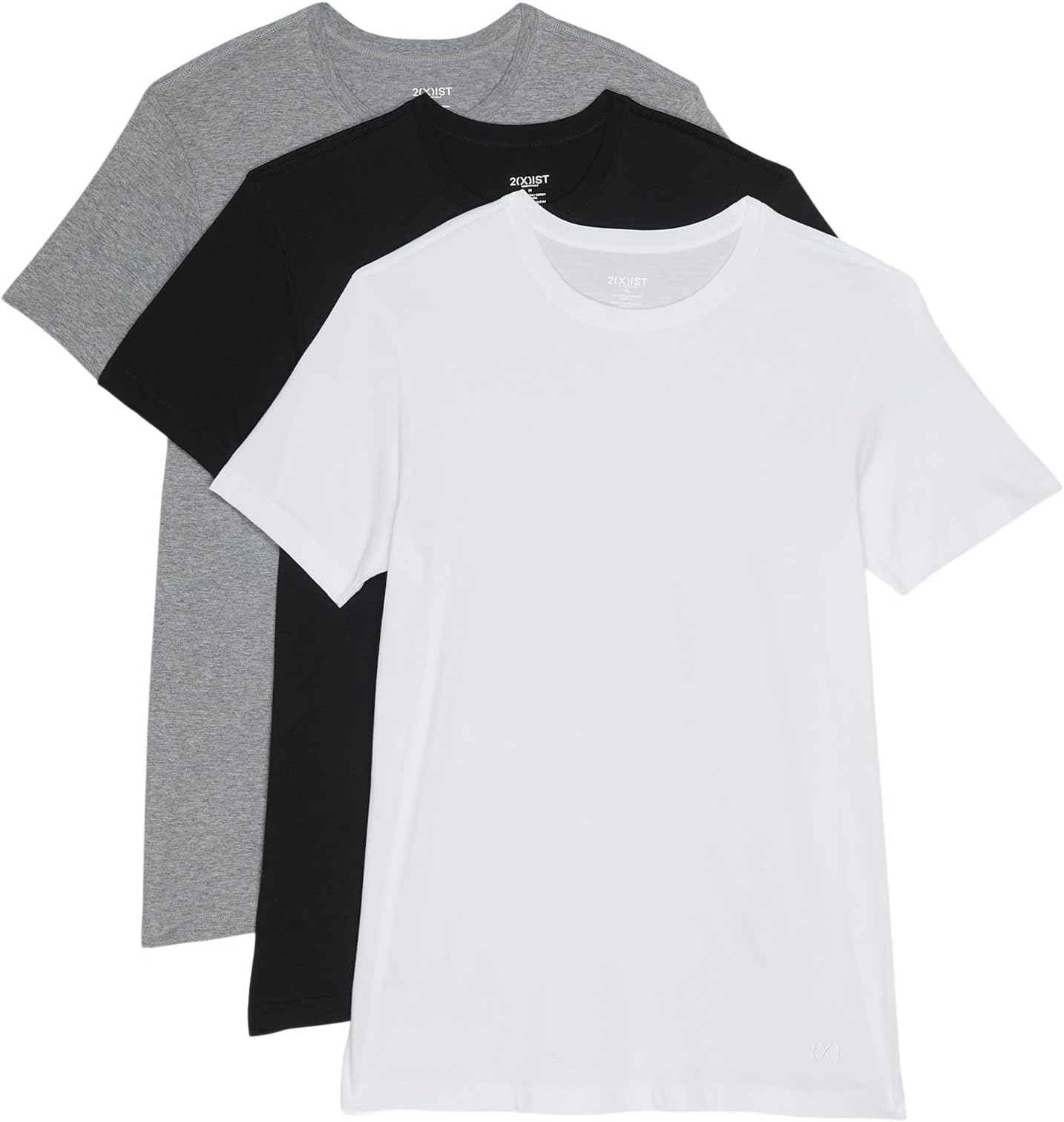 Комплект из 3 футболок ESSENTIAL с круглым вырезом 2(X)IST, цвет White/Black/Heather Grey