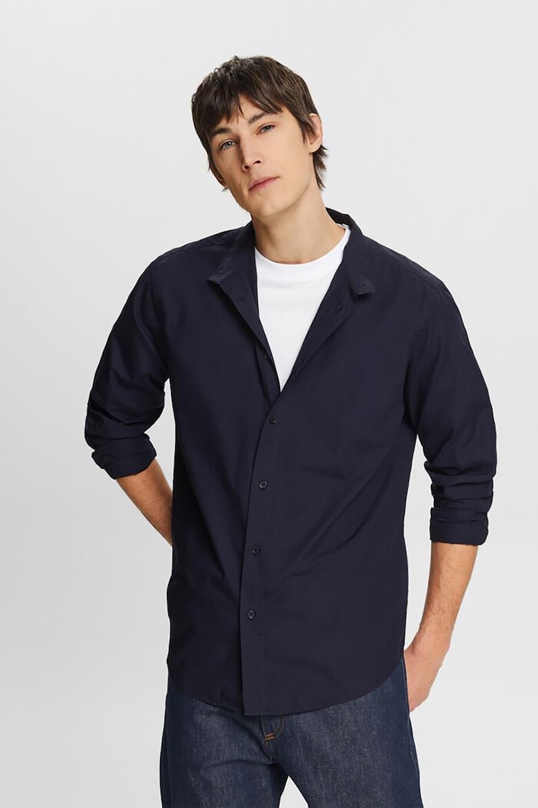 

Рубашка с низким воротником Esprit, синий