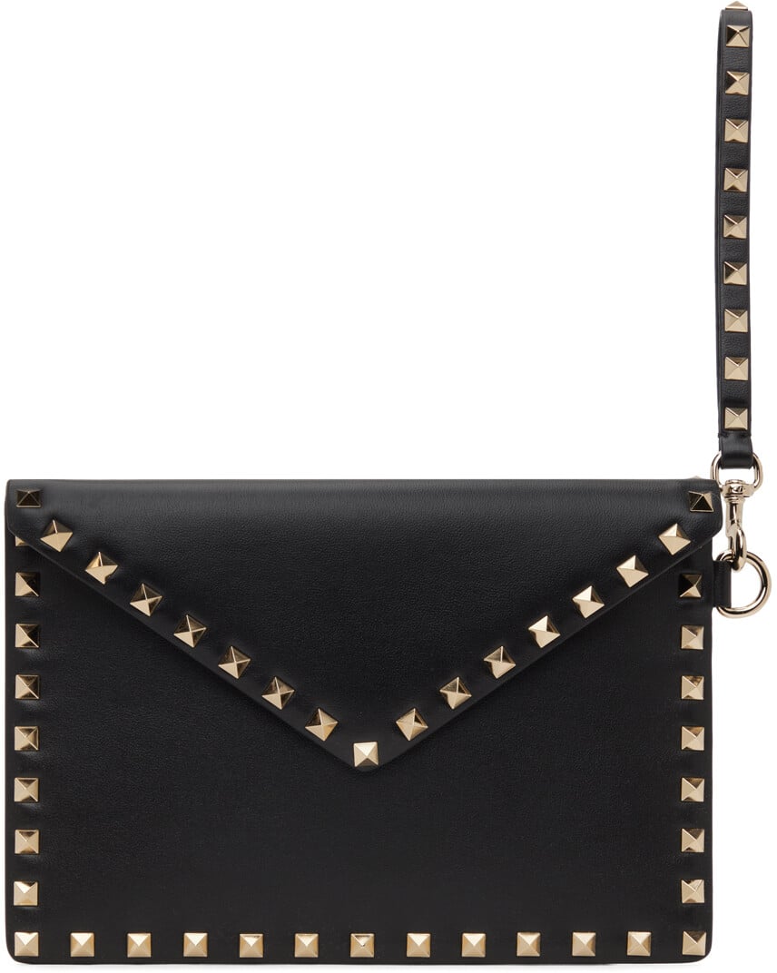 

Черная сумка-клатч Rockstud Valentino Garavani