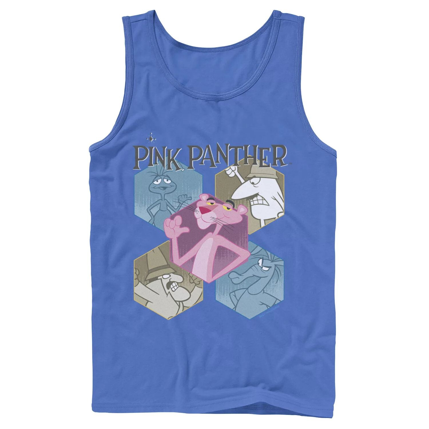 

Мужская майка с шестиугольными портретами Pink Panther Licensed Character