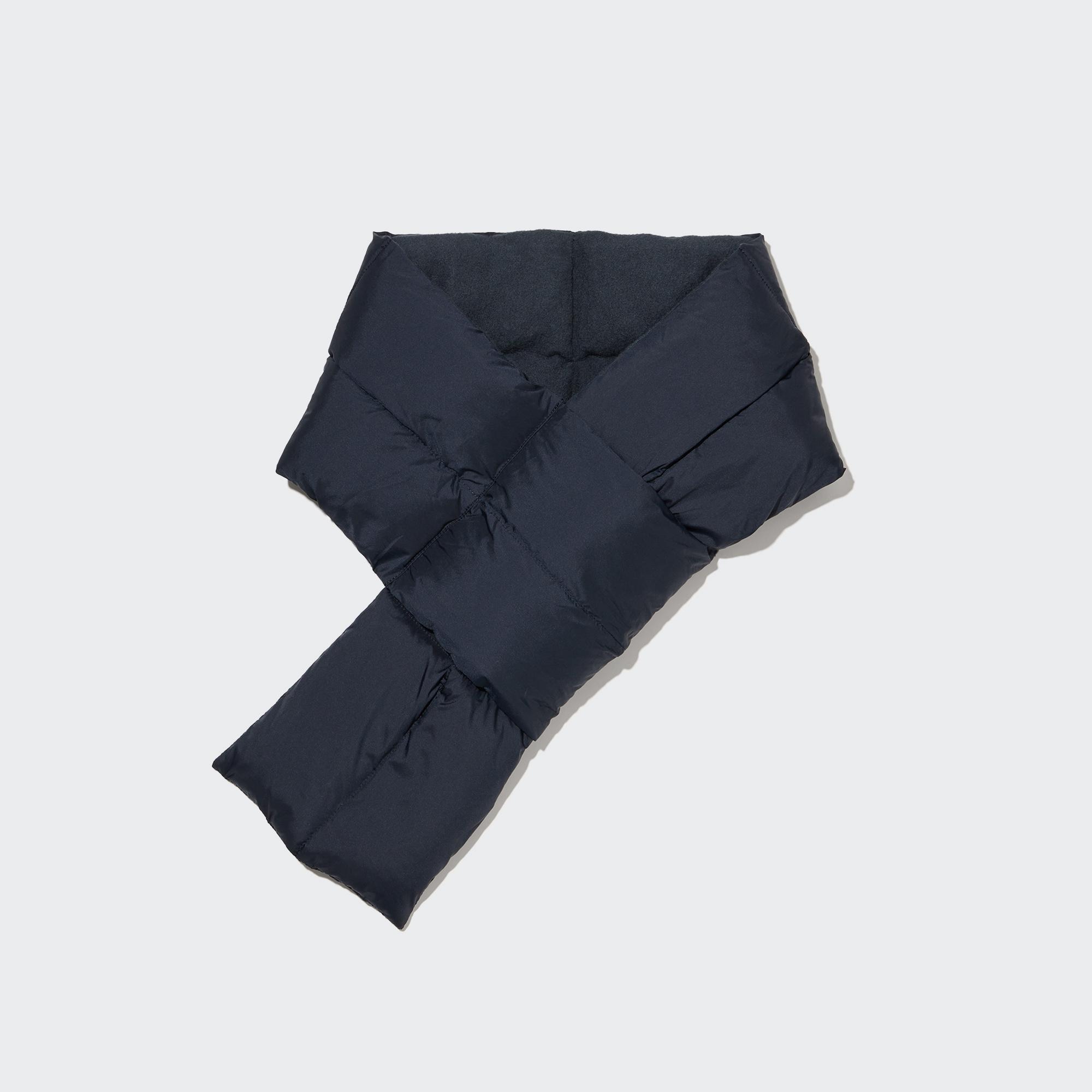 Утепленный шарф на подкладке HEATTECH Uniqlo, темно-синий шарф uniqlo heattech на подкладке черный
