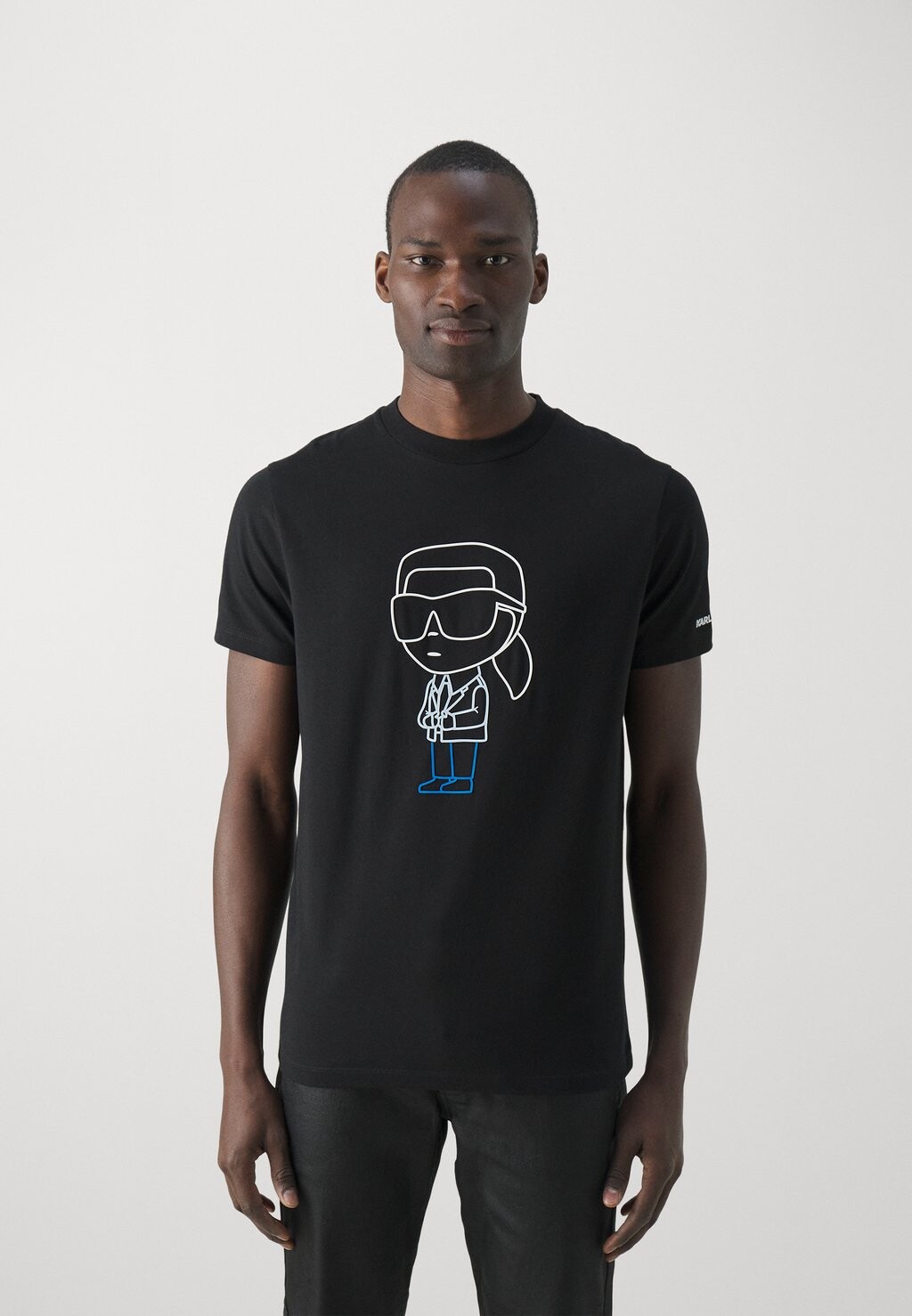 

Футболка с принтом Crewneck KARL LAGERFELD, черный