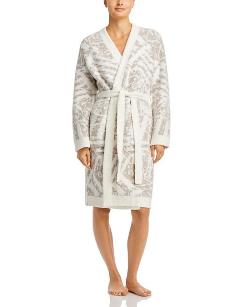 

Халат CozyChic в полоску с животными BAREFOOT DREAMS, цвет White
