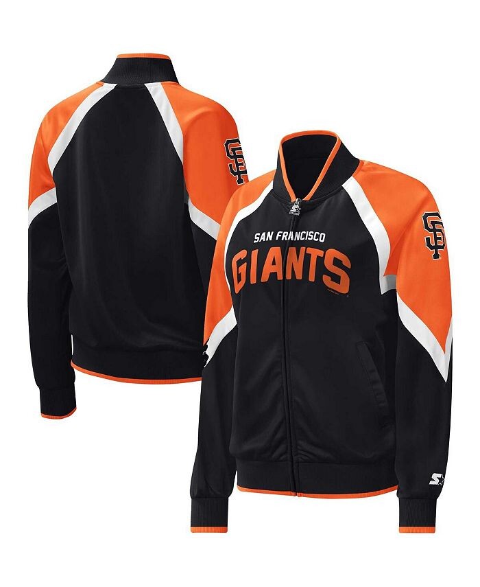 

Черная женская спортивная куртка с молнией во всю длину и реглан San Francisco Giants Touchdown Starter, черный
