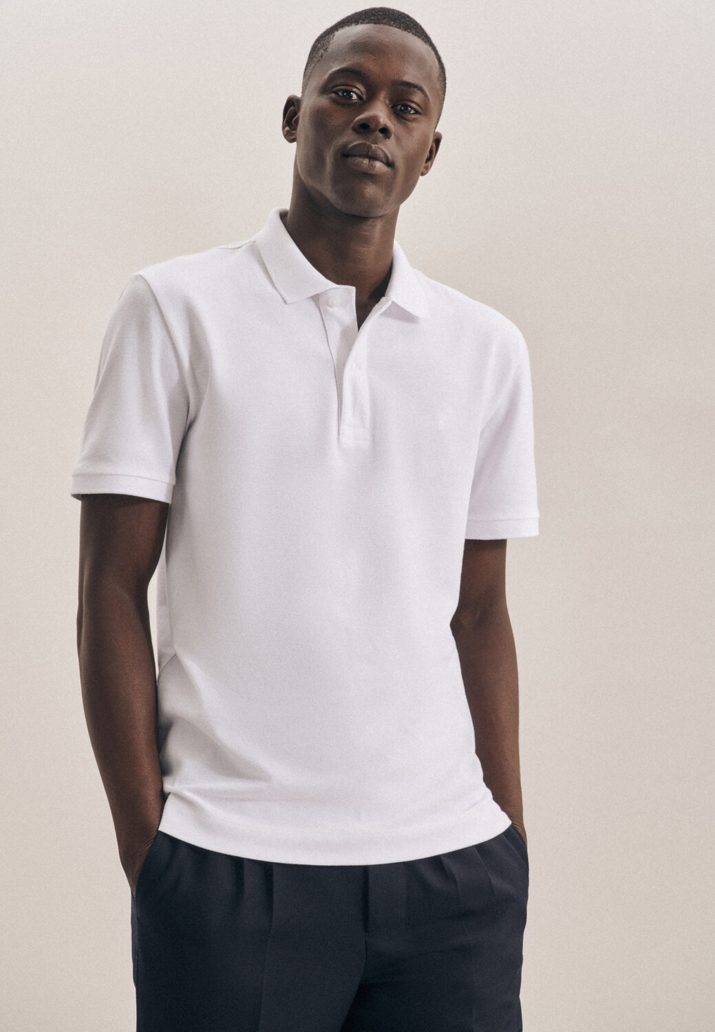 

Поло Seidensticker Polo Shirt Slim, белый