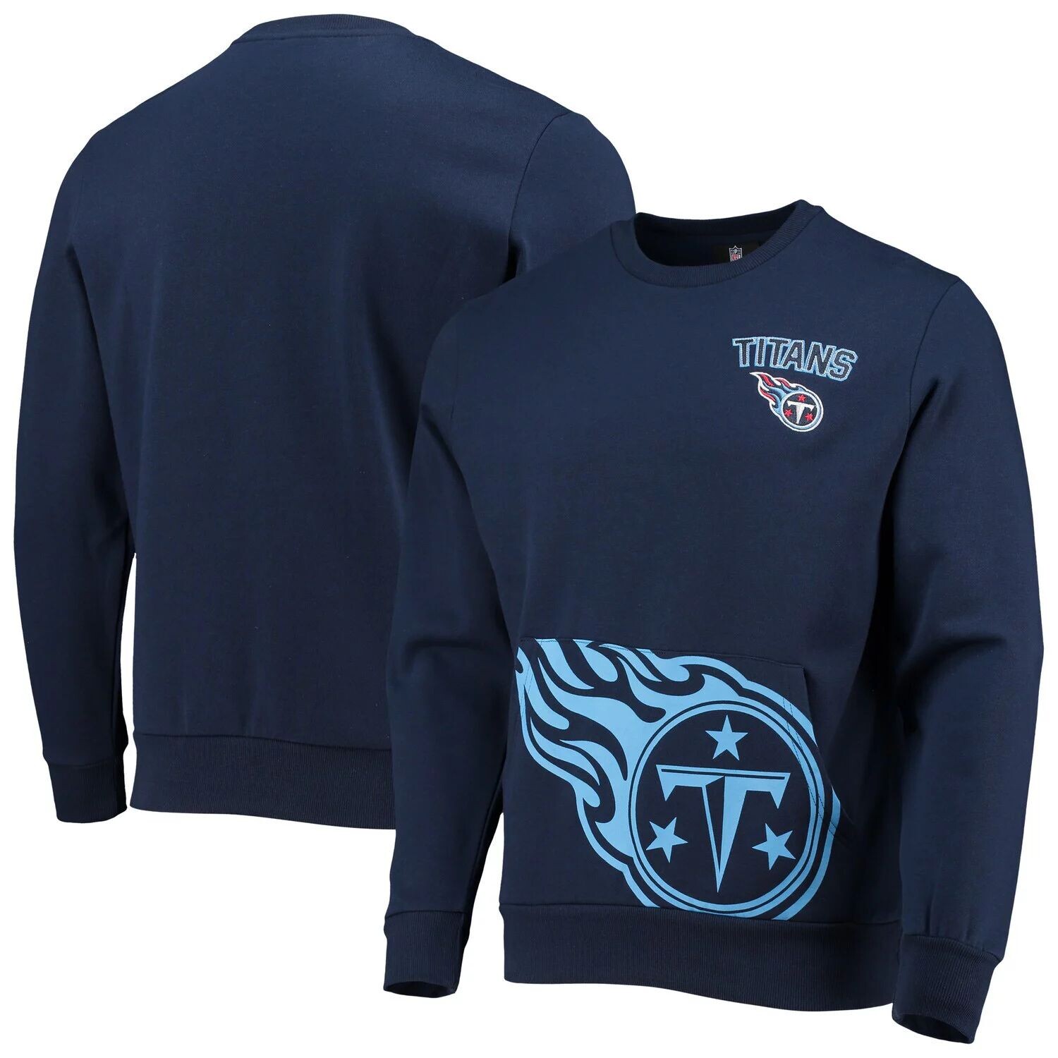 

Мужской темно-синий пуловер с карманами FOCO Tennessee Titans