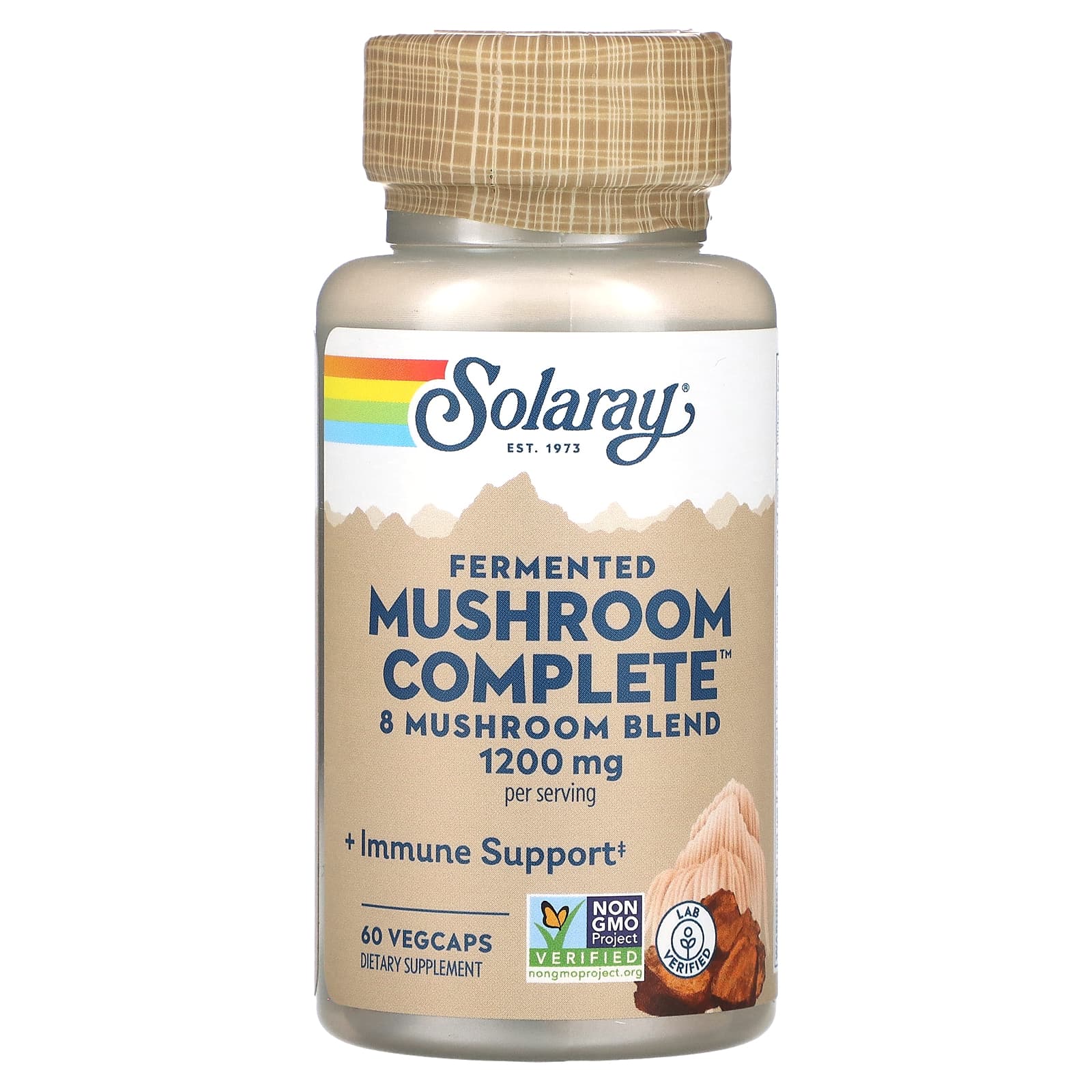 Solaray Ферментированный комплекс органического происхождения Mushroom Complete 600 мг 60 капсул с растительной оболочкой