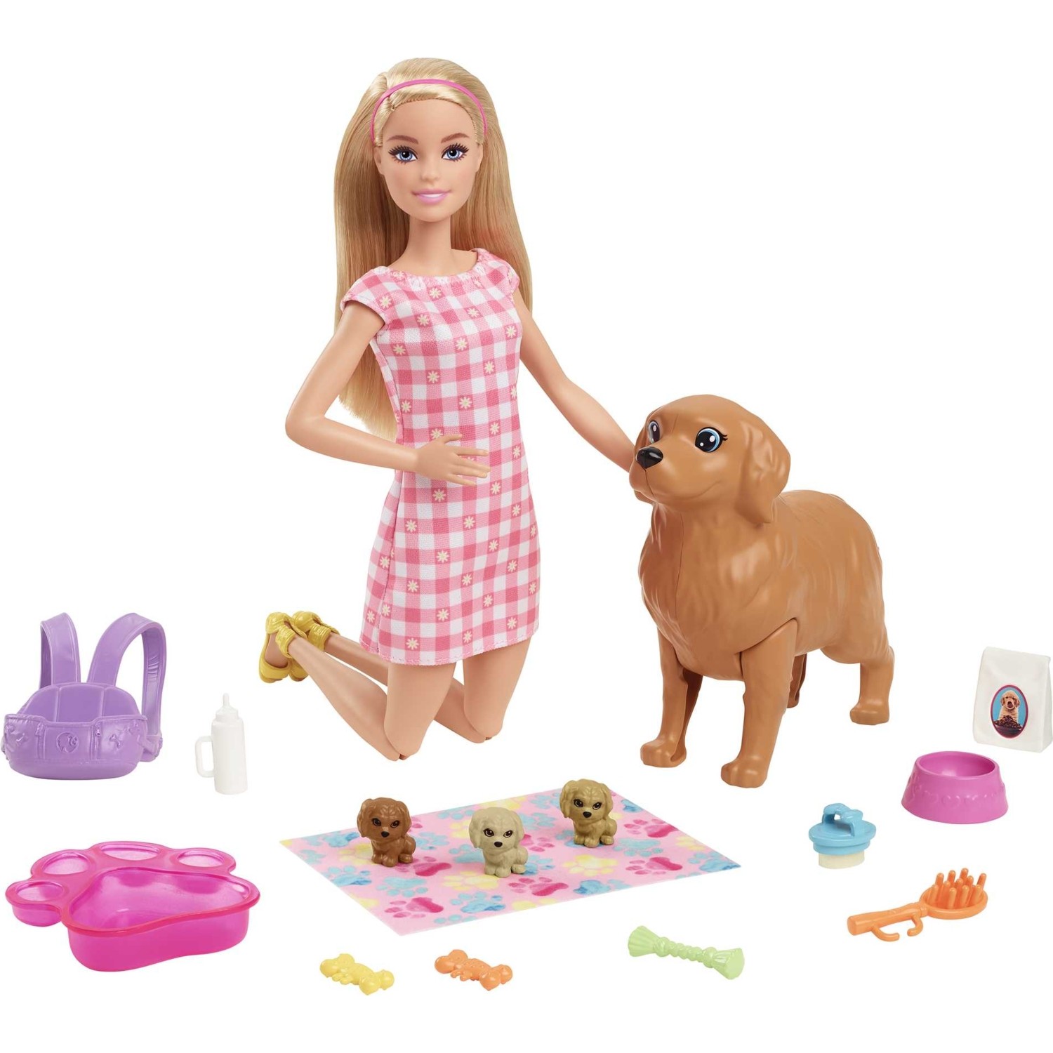 Игровой набор Barbie с питомцами Hck75 кукла барби с феном и короной 29 см игровой набор барби с аксессуарами интерактивная игрушка кукла