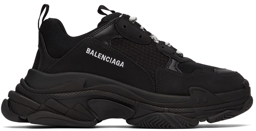 

Черно-белые кроссовки Triple S Balenciaga