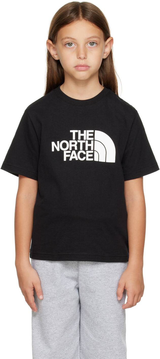 

Детская черная футболка с рисунком для больших детей The North Face Kids
