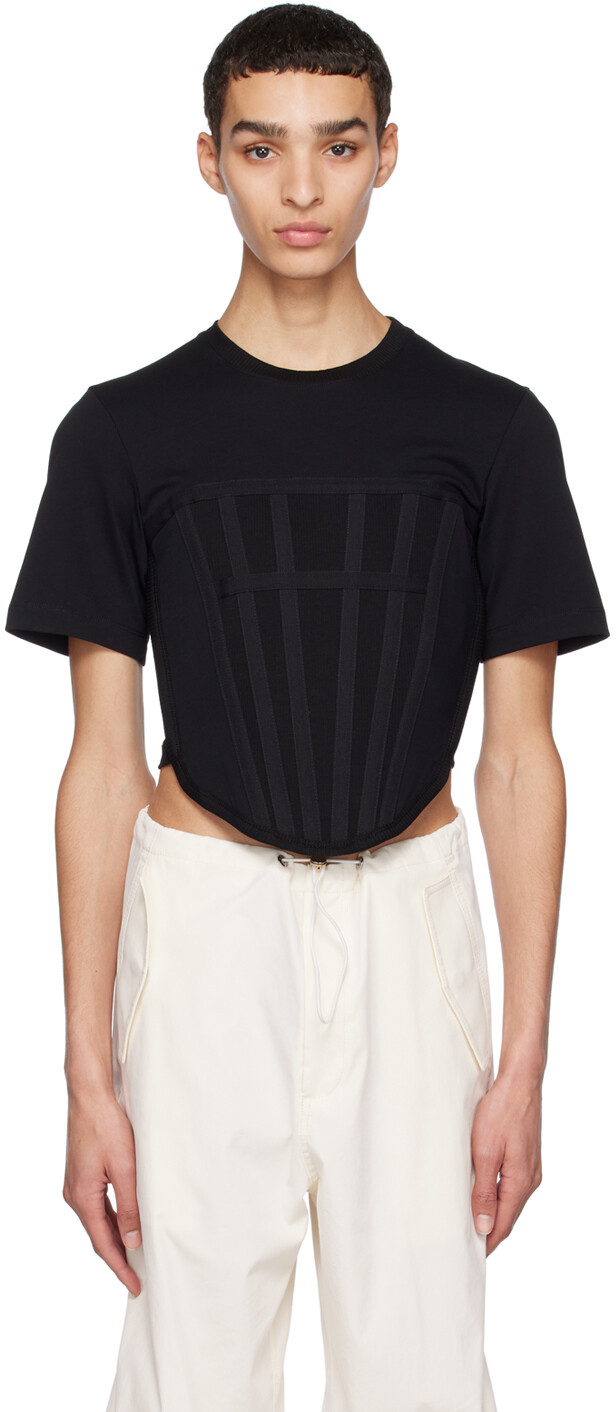 

Черная корсетная футболка Dion Lee