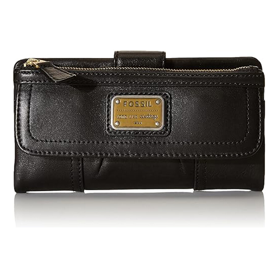 

Женский кошелек-клатч Fossil Cora or Emory Soft Leather, черный/черный
