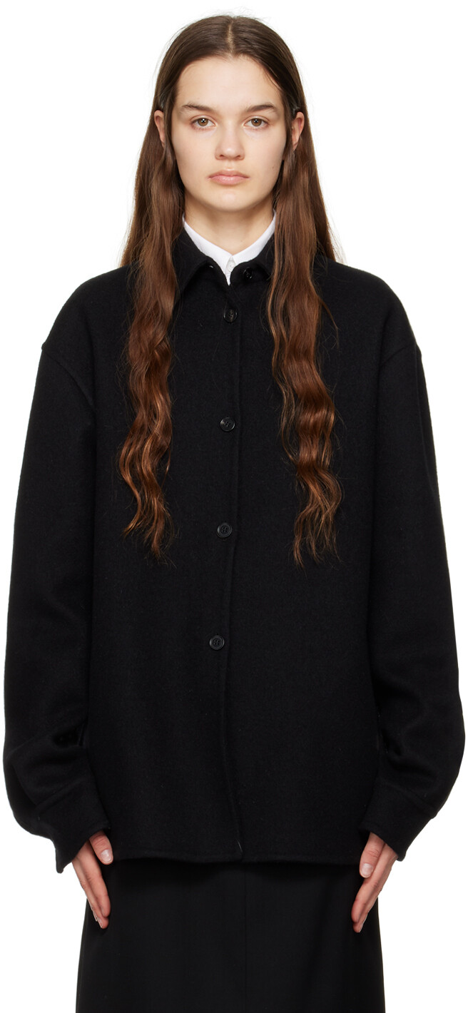 

Черная куртка свободного кроя Jil Sander, Черный