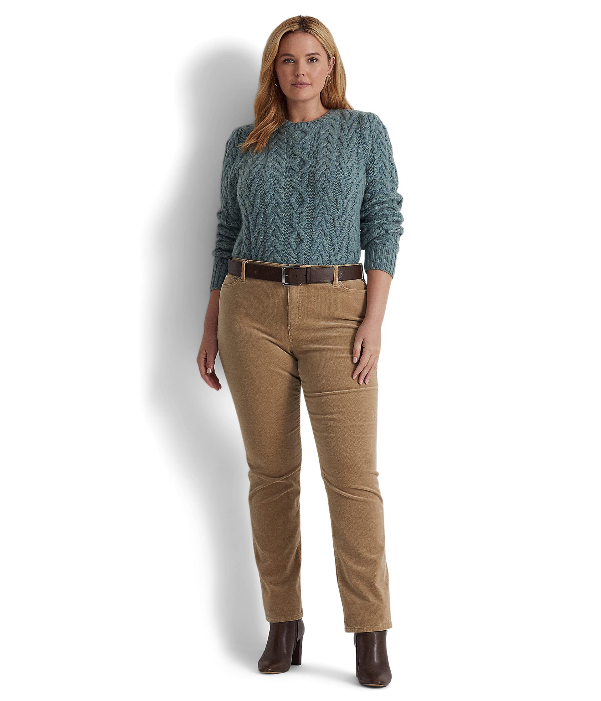 LAUREN Ralph Lauren Plus-Size Corduroy Mid-Rise Straight Pant