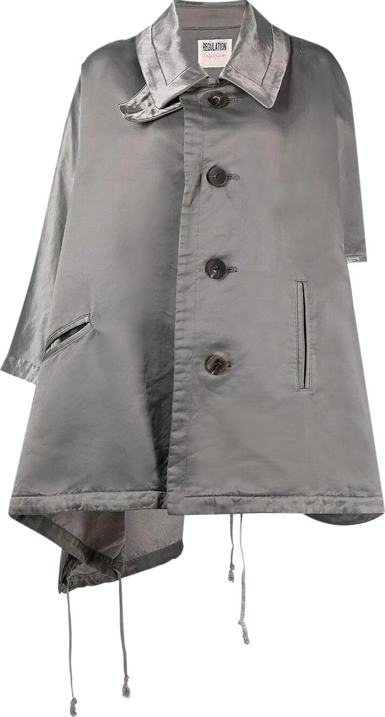

Куртка Yohji Yamamoto Regulation Cape Poncho Jacket Grey, серый
