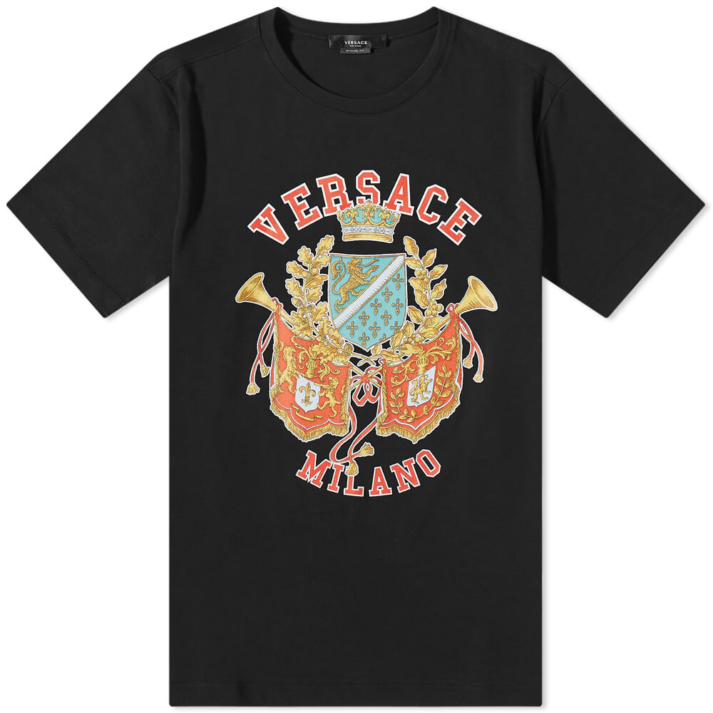 

Футболка Versace Milano Crest Logo Tee, Черный