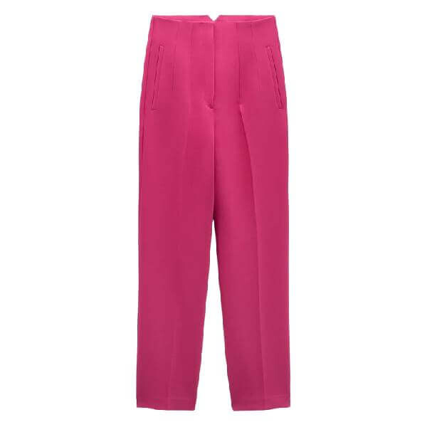 

Брюки Zara High Waist, фуксия