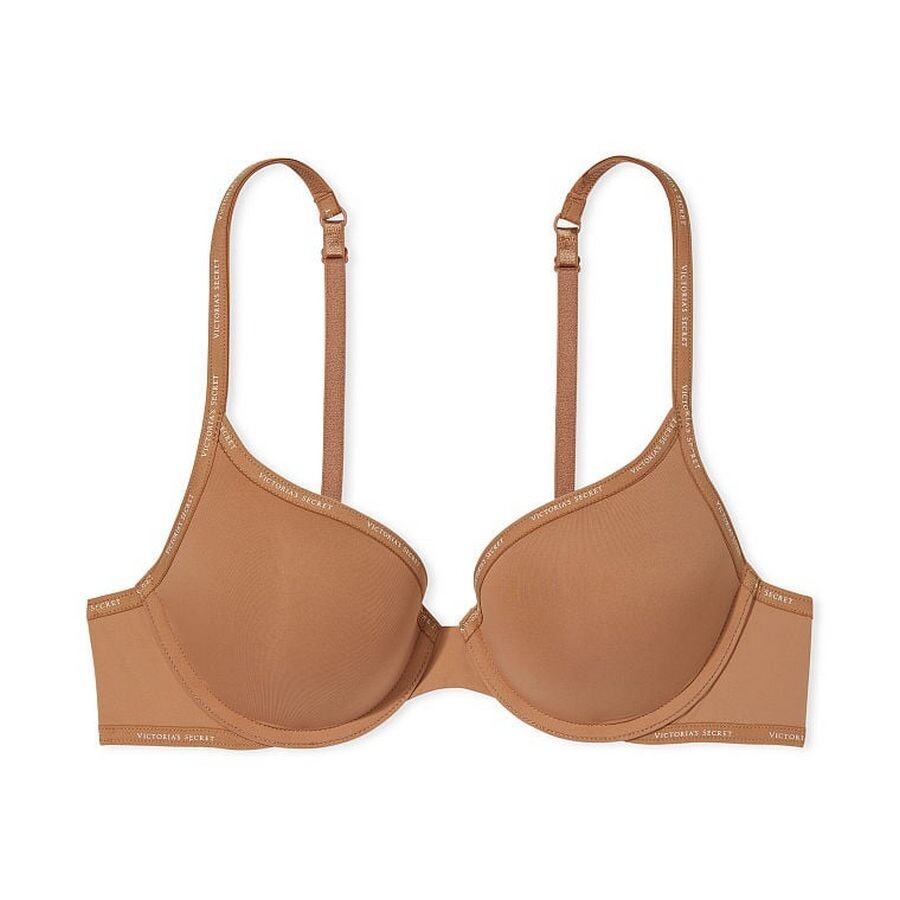

Бюстгальтер Victoria's Secret The T-shirt Push-Up Perfect Shape Smooth, карамельный