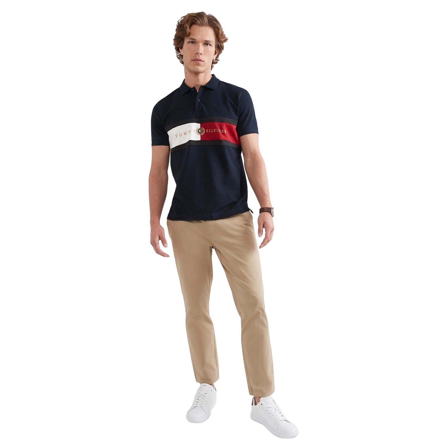 

Поло Tommy Hilfiger Flag Stripe, темно-синий