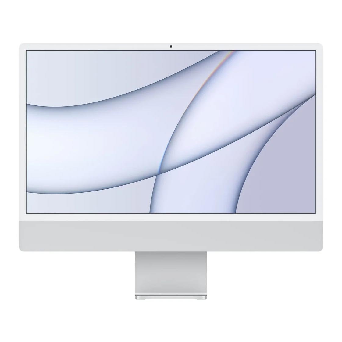 Моноблок Apple iMac M1 (2021), 24'', 8 CPU/8 GPU, 8ГБ/256ГБ, Gigabit Ethernet, Серебристый, английская клавиатура - фото